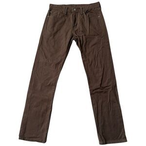 Levi Strauss 502 Mens Size 30 x 30  Brushed Cotton Dark Brown Pants Jeans